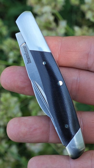 Kershaw Iredale 4386 Micarta, складний джентельменський ніж, 3 типа  лез різної довжини, накладки micarta, латунні лайнери ,поліровані больстери