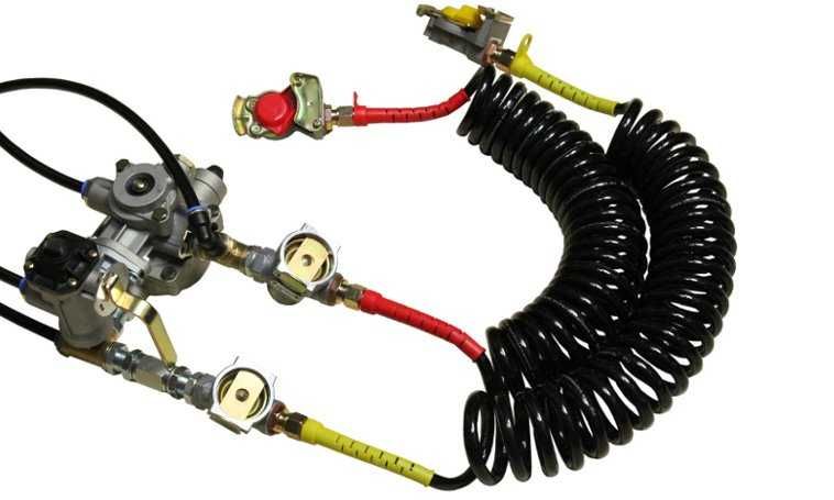 Zestaw  hamulców 2-przewodowych z wyjściem na drugą przyczepę tekalan