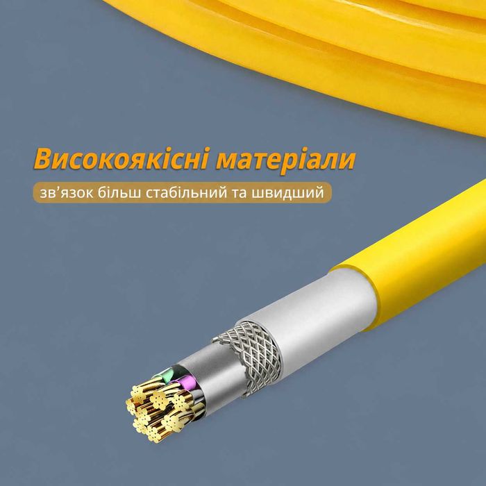 BMW ENET кабель автосканер для діагностики, кодування і налаштування BMW F та G серій (ESYS, Ethernet-OBD, ICOM, E-SYS) VAG DoIP жовтий Kingbolen