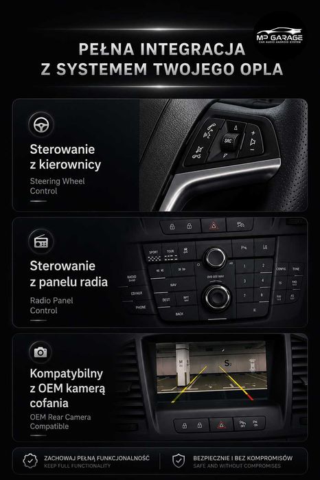 Opel DVD800 Navi650 Navi950 Apple CarPlay Android Auto Moduł OEM