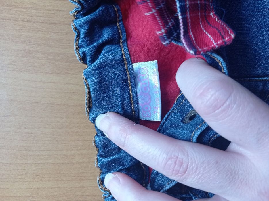 Jeansowe spodnie niemowlęce dla dziewczynki