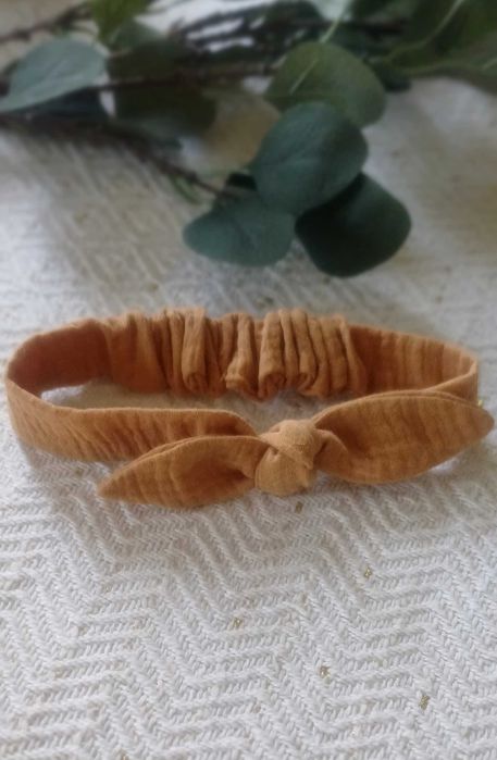 opaska pin up muślin brąz