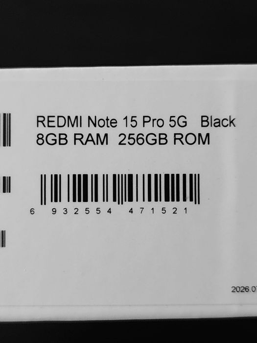 Xiaomi Redmi Note 15Pro 5g8/256GB