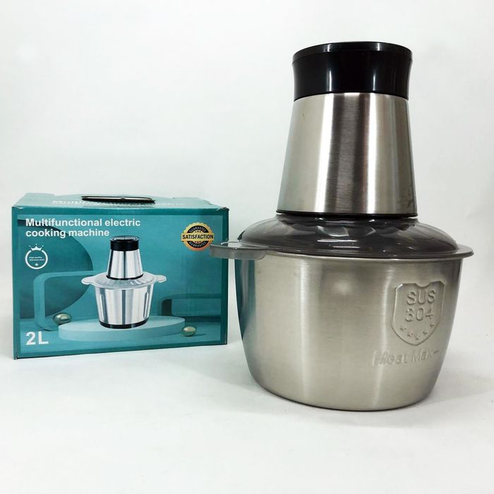 Блендер 1200 Вт кухонный комбаин с металической чашей на 2 литра