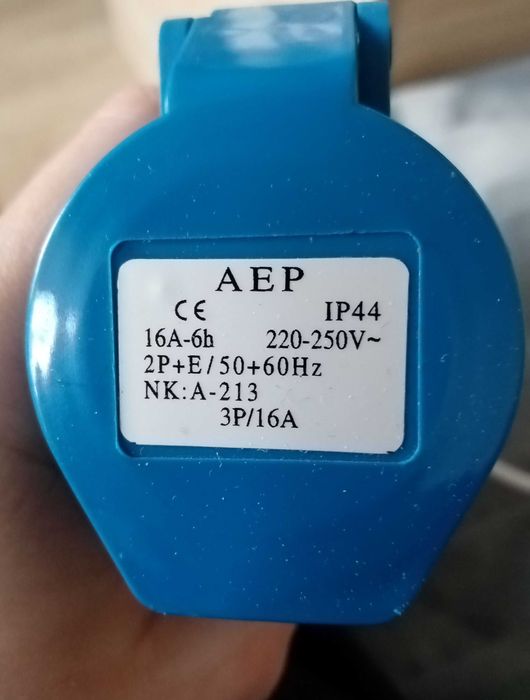 przedłużacz kempingowy - gniazdo CEE 3P 16A + kabel 8,5 m - darmowa dostawa