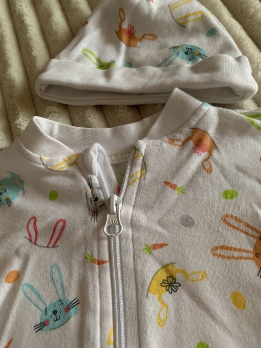 Європеленка, кокон, Европеленка на молнии з шапочкою 0-2 міс 52р.