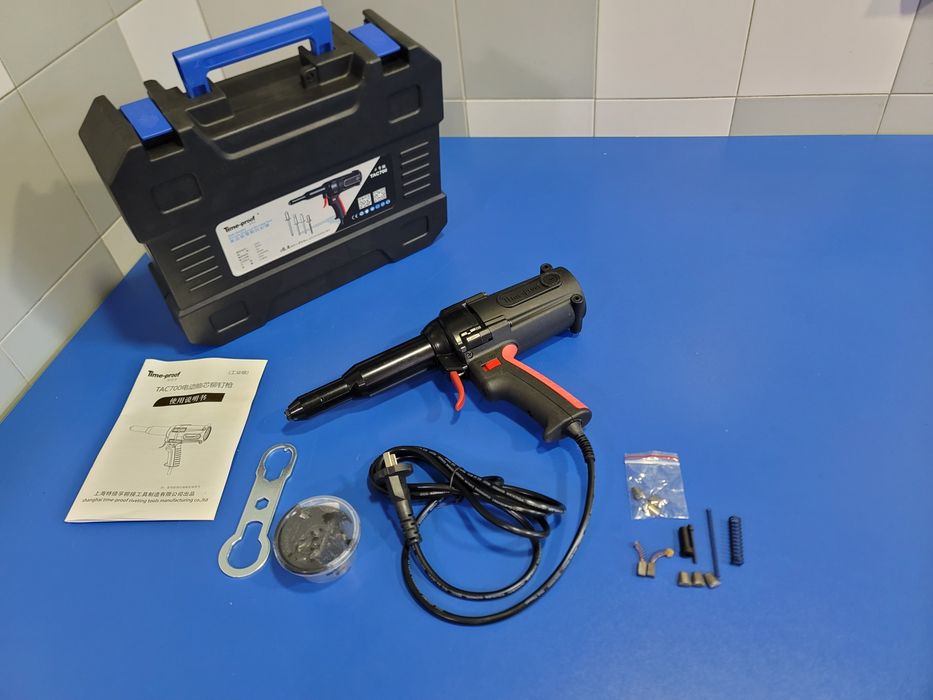 Заклепочник Электрозаклепочник Time-Proof TAC-700 +Большой Ремкомплек