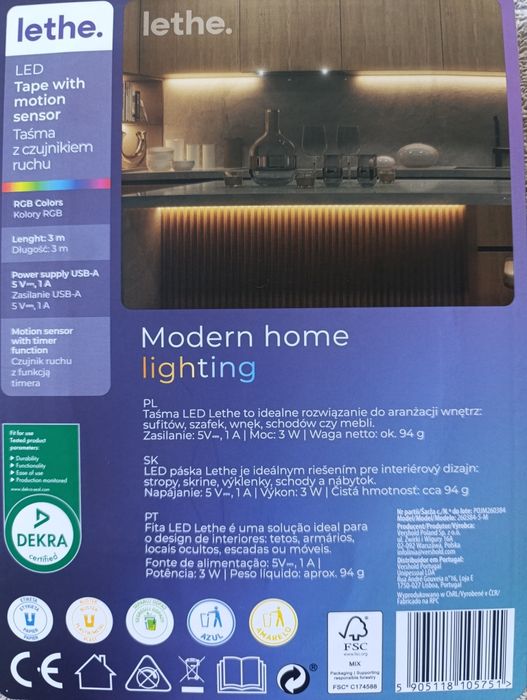 Taśma RGB 3metry z czujnikiem ruchu