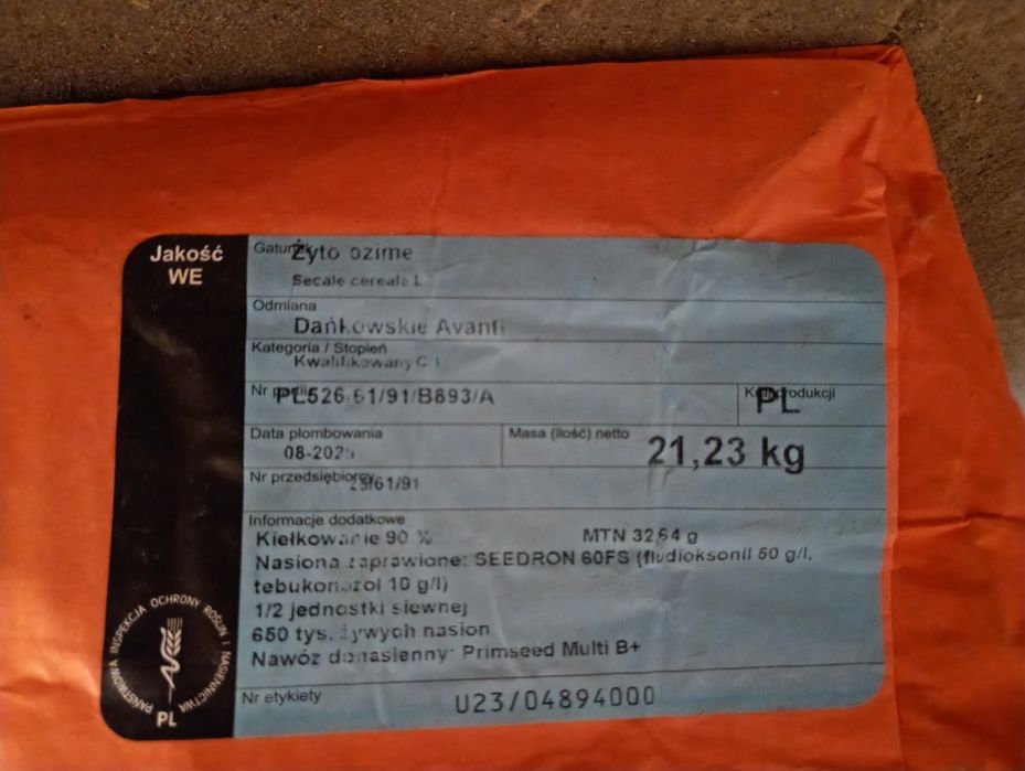 Żyto ozime Dańkowskie Avanti