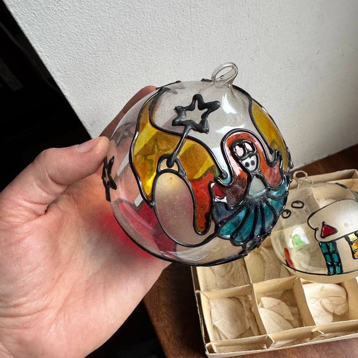 Bombki choinkowe Lata 80 te Ręcznie malowane