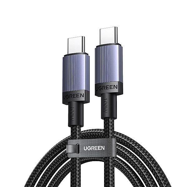 Kabel Ugreen USB-C do USB-C PD do szybkiego ładowania 100W 0,5m - czar