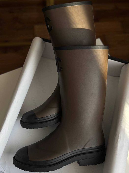 Premium Kaloszy Chanel! Khaki, czarne,beż ! Gumowce od ręki 36-41