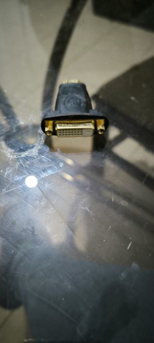 Adaptador HDMI DVI-D Preto e dourado