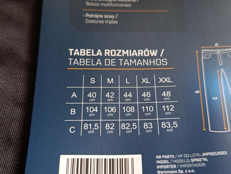 Nowe spodnie do pracy