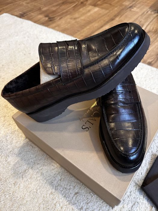 Doucal’s Italy | Новые кожаные лоферы с мехом | Original до