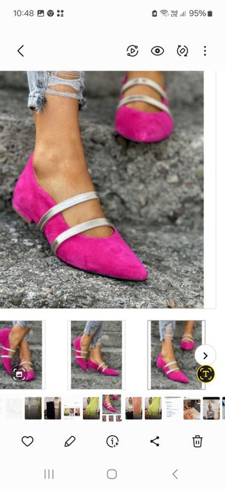 Czolenka fuksja skóra