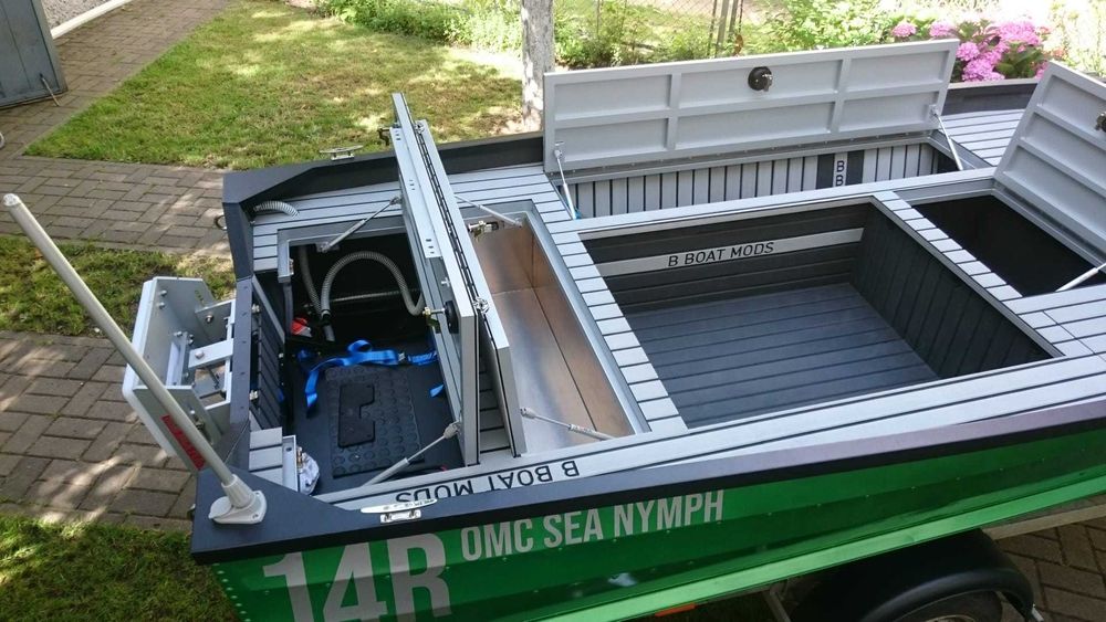 Łódź aluminiowa OMC Sea Nymph 14R, zmodyfikowana.