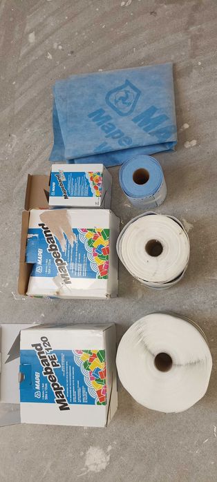 Taśmy Mapei uszczelniające zostały po budowie,hydroizolacyjne