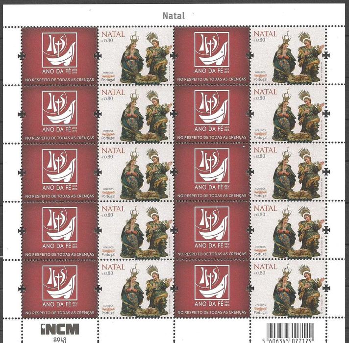 Folhas miniatura selos CTT - ano 1979 a 2020 - NOVAS