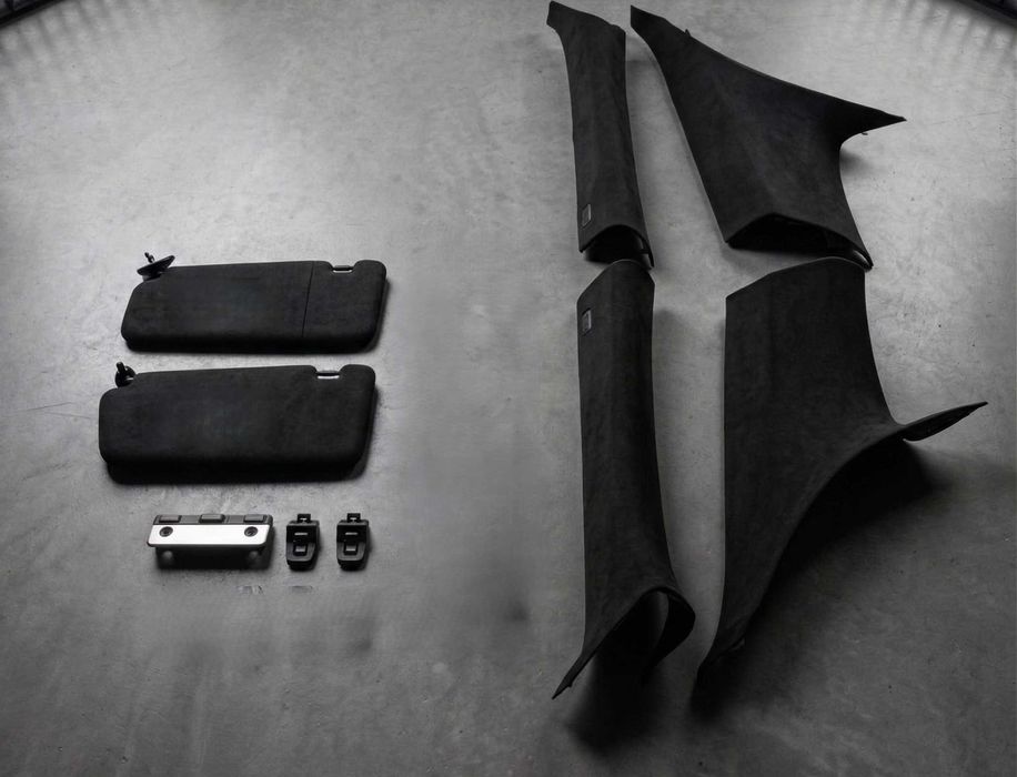 Komplet Alcantara OEM BMW M6 E63 – Słupki, Słoneczniki, Dodatki