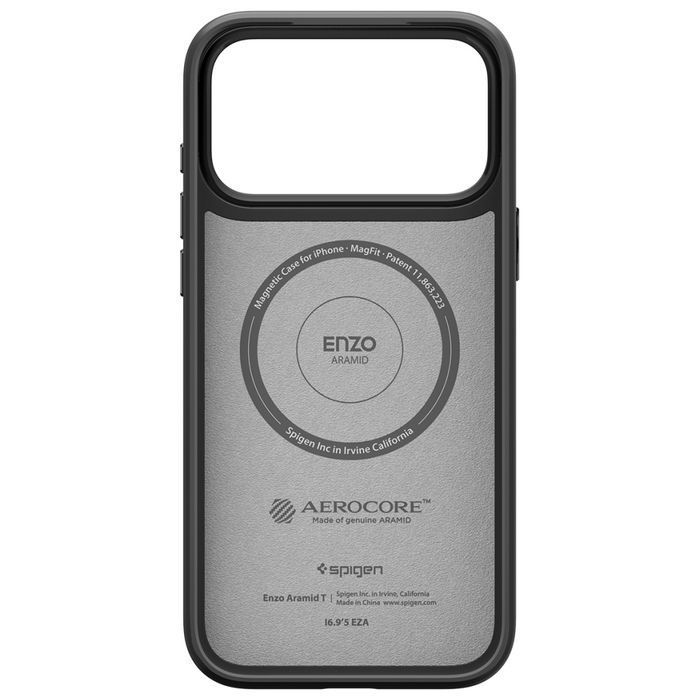 Etui Spigen Enzo Aramid "T" Mag MagSafe  do iPhone 17 Pro Max czarny