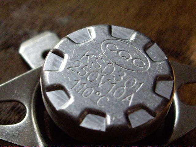 Termostato electrodoméstico 250V 80,90,100,160,185ºC - KSD302 ((NOVO))