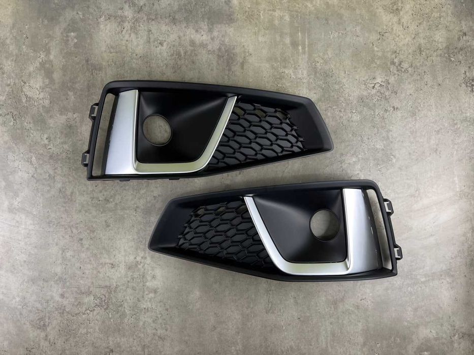 Решітка в бампер  S Line (до peст.) AUDI A4 (B9) 8W0807682 / 8W0807681