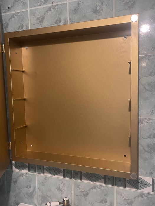 Miedziane zlote retro lustro lazienkowe szafka lazienkowa loft design