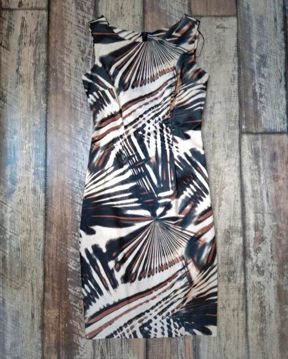 Next brązowa sukienka we wzory 38 M