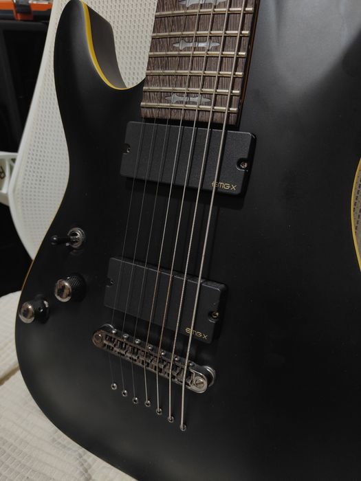Guitarra Schecter Demon 7 LH EMG X Canhoto Esquerdino
