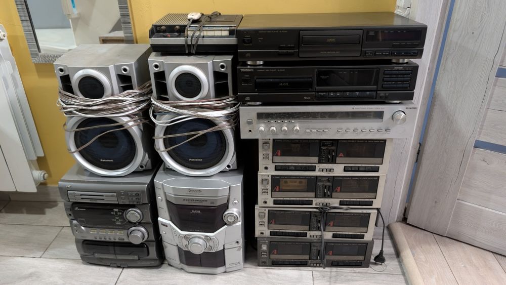 Zestaw sprzętu unitra JVC Technics po 35 zł sztuka tylko zestaw