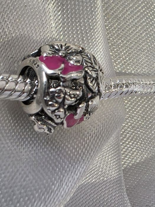 Charms srebrny do bransoletki do pandora kwiaty S925