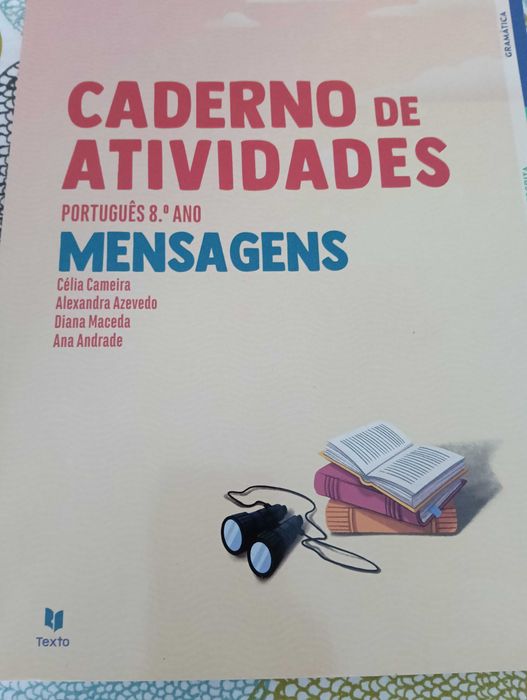 Caderno de atividades de Português do 8. ano da editora Leya