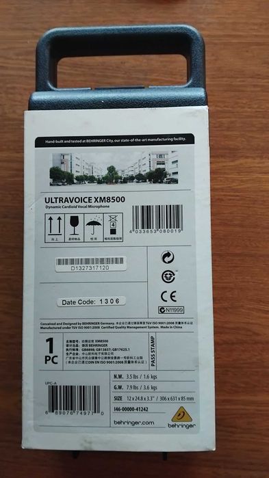 Microfone Behringer Ultravoice XM8500 - Como Novo