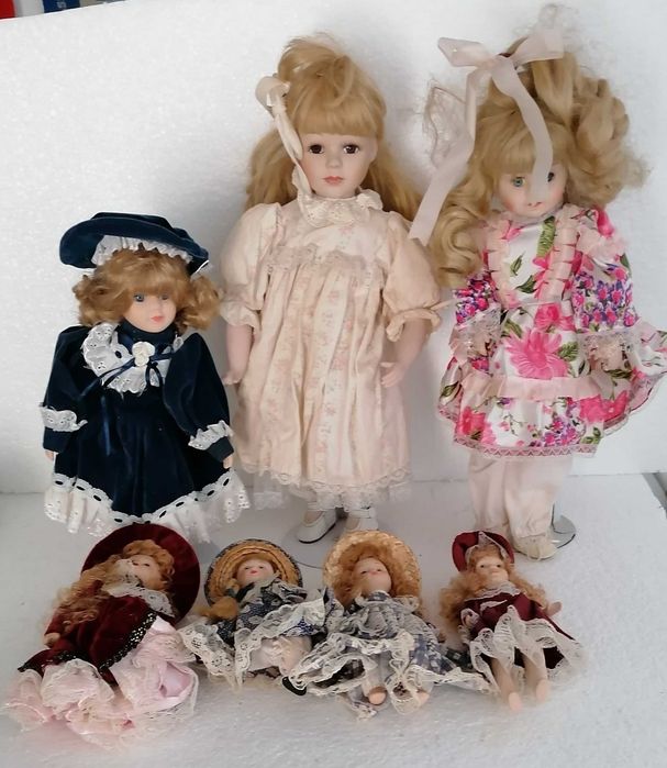 Bonecas e bonequinhas porcelana, 7 un por 30€