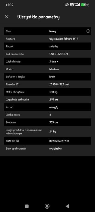 Trampolina dla dzieci