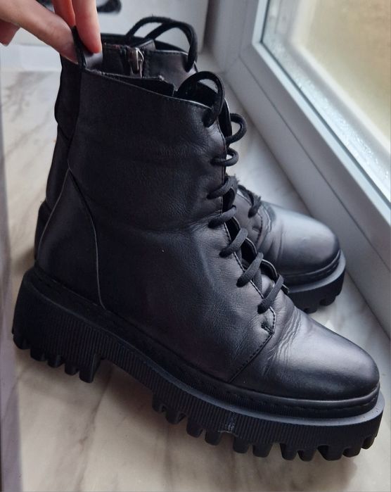 Зимние сапоги зимові черевики кожаные на цигейке