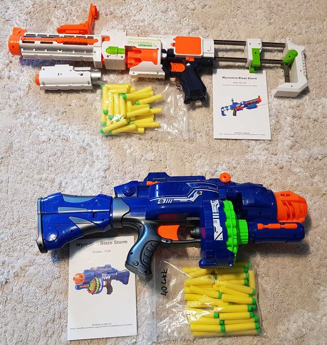 Zestaw dwóch wyrzutni Blaze Storm 7020+7024 i pistolet Boomco Clipfire