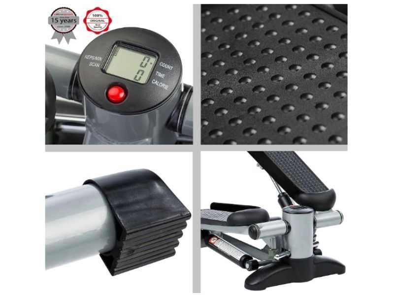 Міні степпер Ultrasport Swing Stepper з еспандерами фітнес тренажер