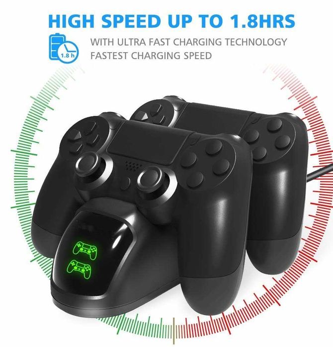 Podwójna stacja ładująca dla dwóch kontrolerów PS4/PS4 Slim /PS4 Pro