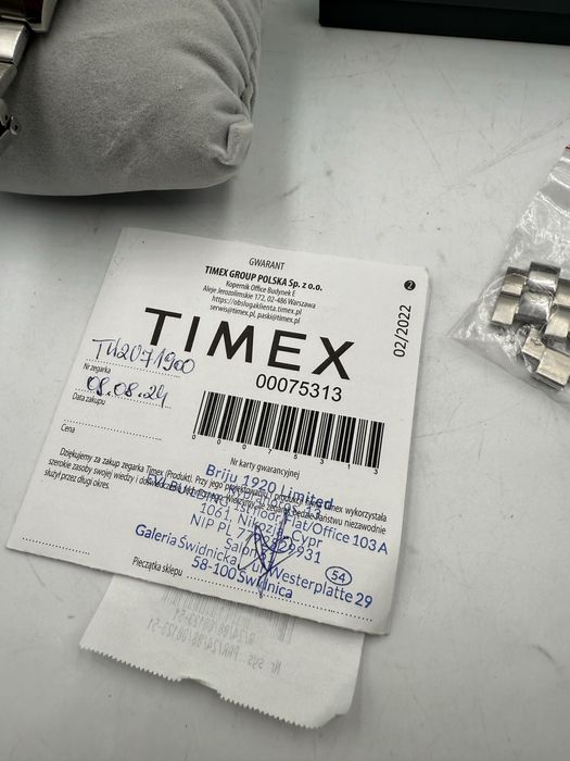 Prawie nowy oryginalny zegarek Timex TW2U71900, Gwarancja