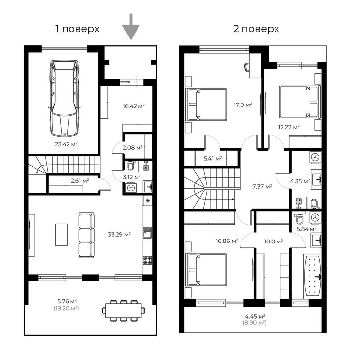 Таунхаус 170.2 м² з ділянкою у ТХ “Слов’янські”, Минай - SL 2