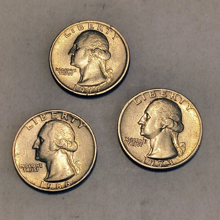 USA  25 Centów  LIBERTY 1966/1973/1977r.