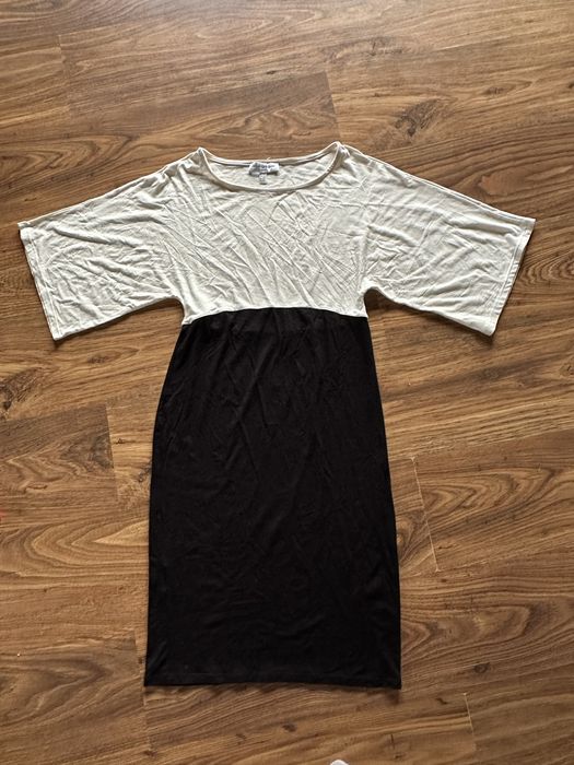 Envie Fraise czarno biala sukienka rękaw 3/4