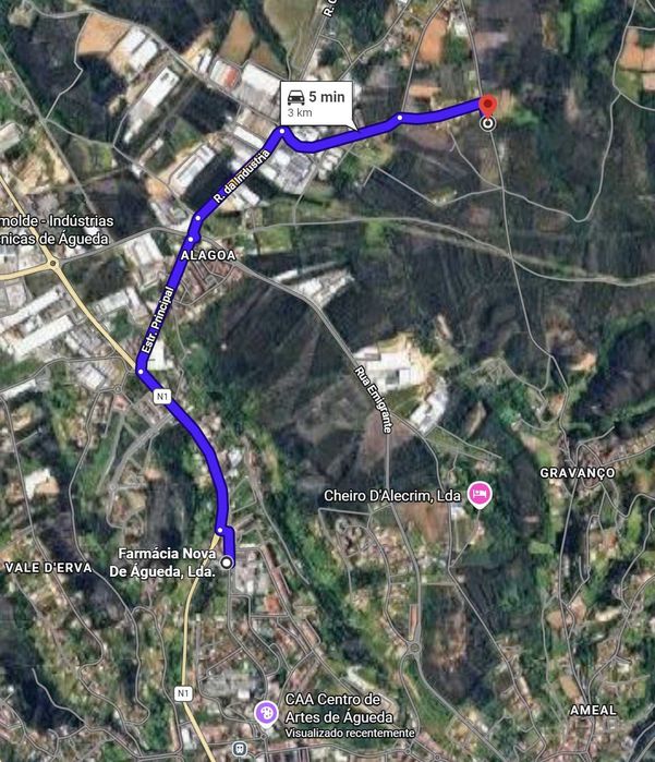 Terreno de construção a 5 min do centro de Agueda