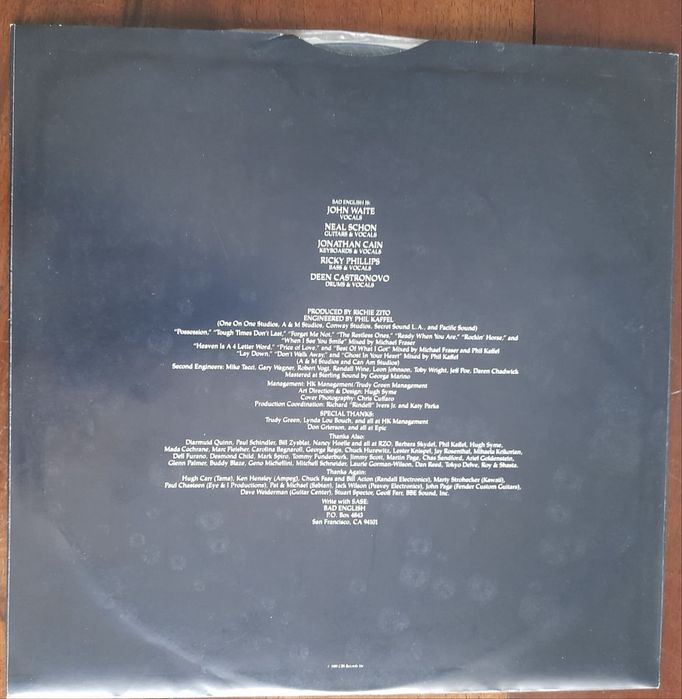 Vinil/lp - Bad English - "Bad English" de 1989