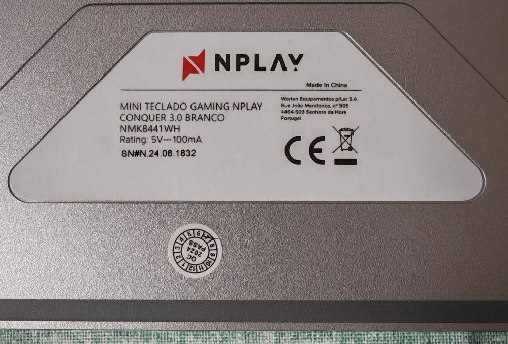 Teclado Gaming NPlay Branco