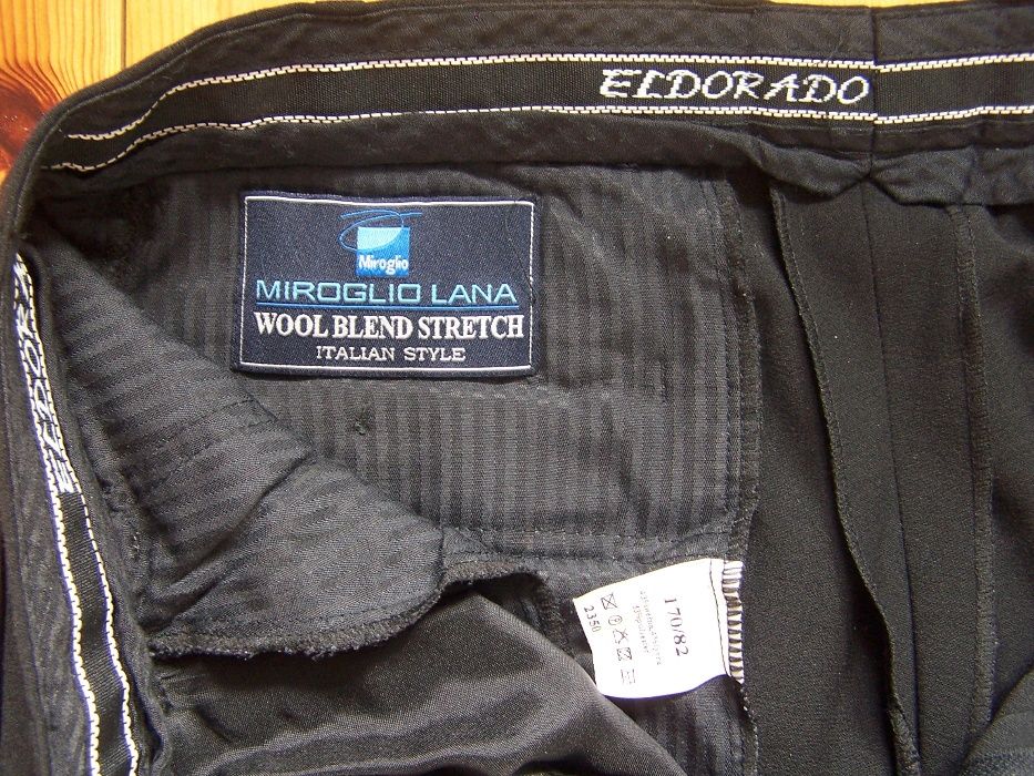 Eleganckie czarne spodnie w kant Eldorado