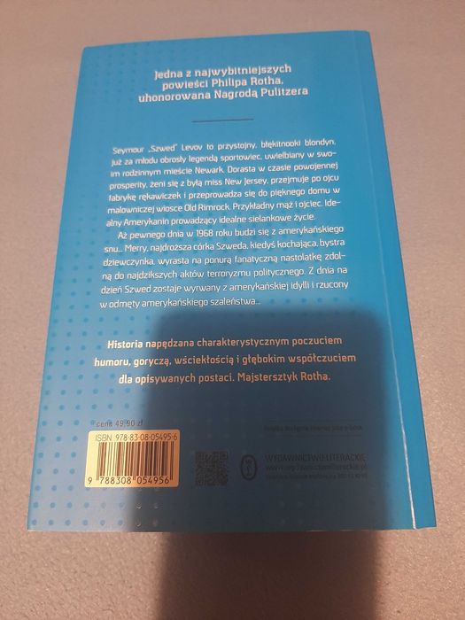 Philip Roth "Amerykańska sielanka" (W.L., 2015 r.) stan bdb