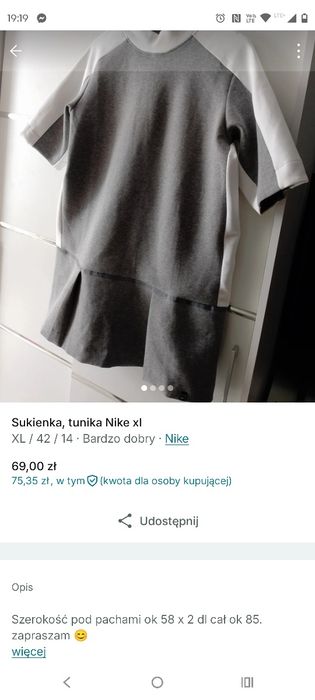 Sukienka Nike xl do tenisa